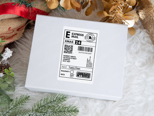 Santa Claus Shipping Label