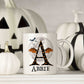 Halloween Bat Wing Alphabet Mug - White