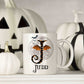 Halloween Bat Wing Alphabet Mug - White