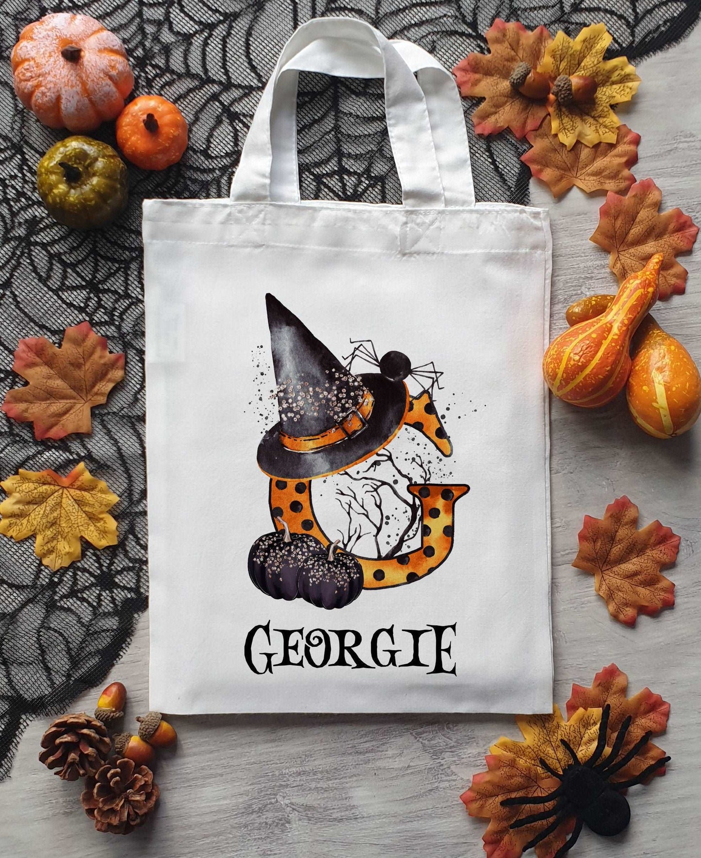 Personalised Halloween Tote Bag, Trick or Treat Bag, Halloween bag, Gift for girl, gift for boy