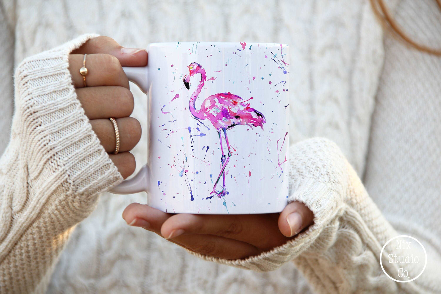 Flamingo Print Mug