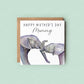 mum and baby elephant mothers day card